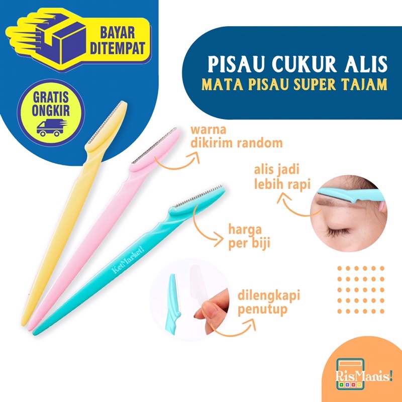 EYEBROW TRIMMER RAZOR - Alat Cukur Alis Mata Pisau Tajam Shaver Gunting Silet Kerok Pencukur Rapi