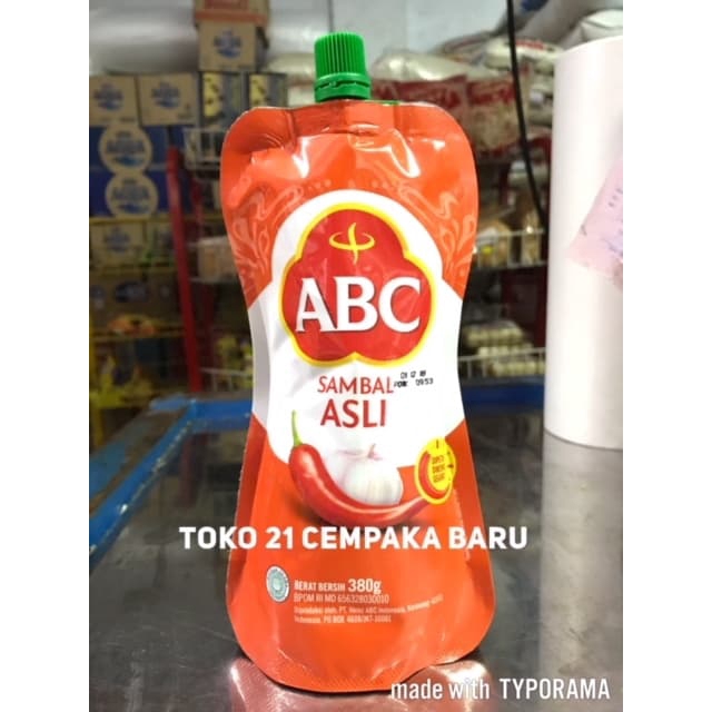 

ABC Sambal Asli Pouch 380 gram | Saus Saos Sambel Bawang Murah Promo 380g