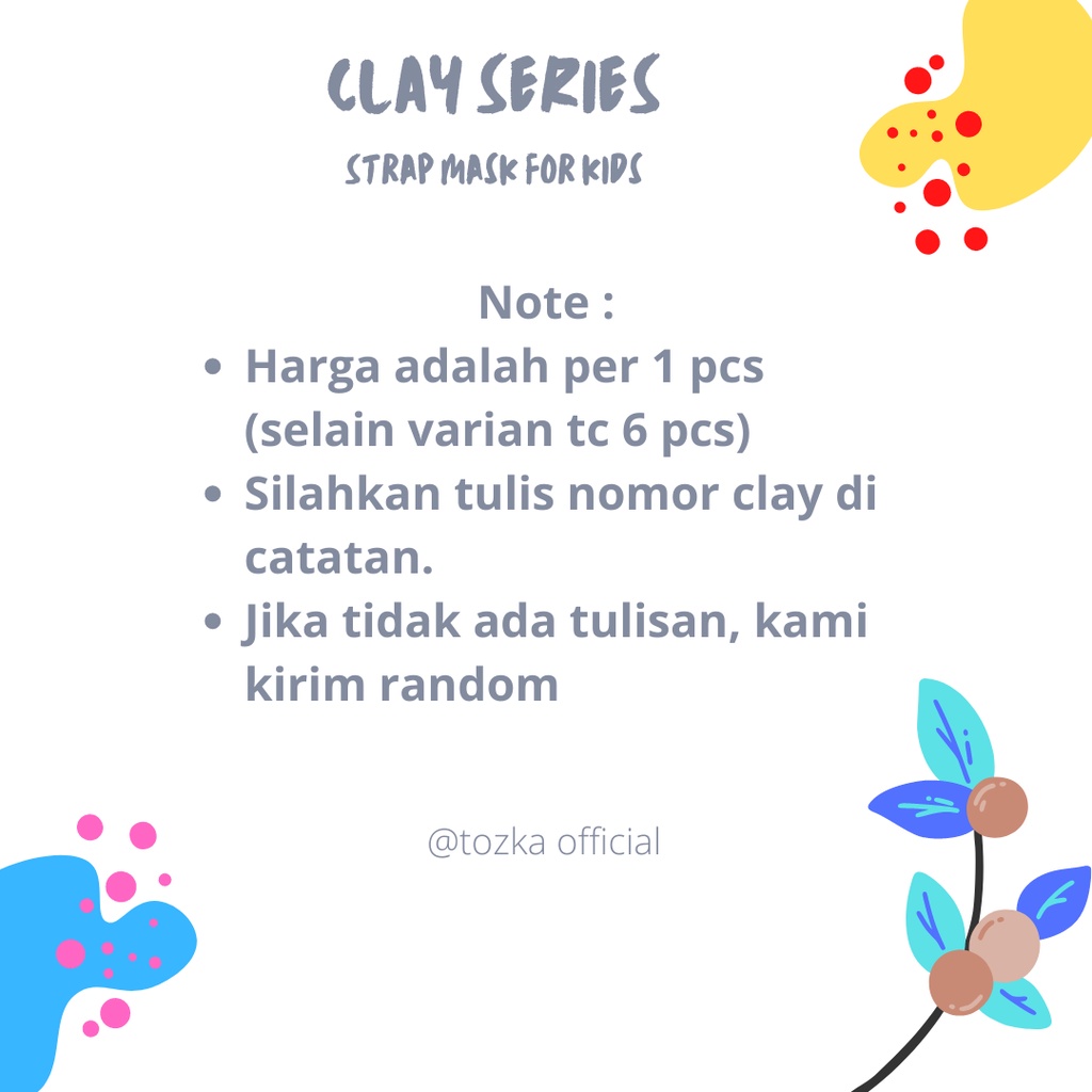 Clay ring series I Tali masker konektor masker anak anak i Lanyard