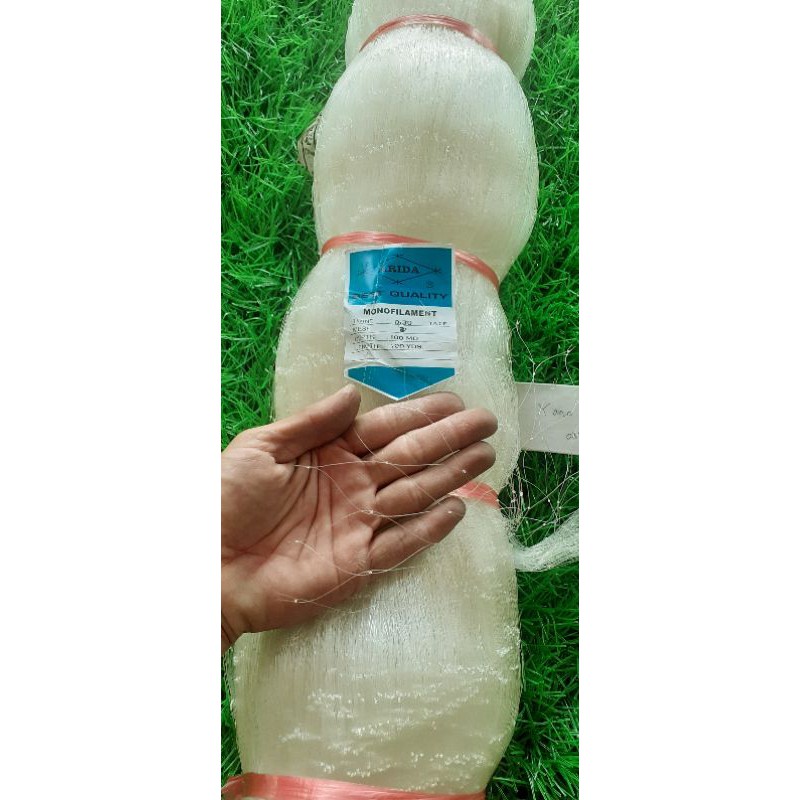 Jaring ikan rajungan senar arida 3 inch 0.30/ 028 tate lebar 100 mata panjang 100 yard