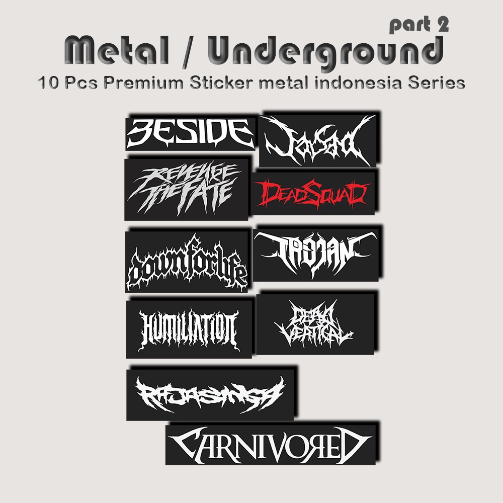 Promo Sticker Stiker Pack Band Indie Metal Underground Indonesia Anti Air (Deadsquad, Beside, Jasad,