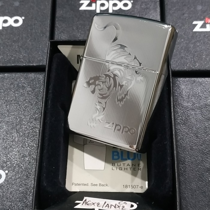 ZIPPO LIGHTER / MANCIS KOREK API ZIPPO ORIGINAL - TIGER POLISH ENGRAVE