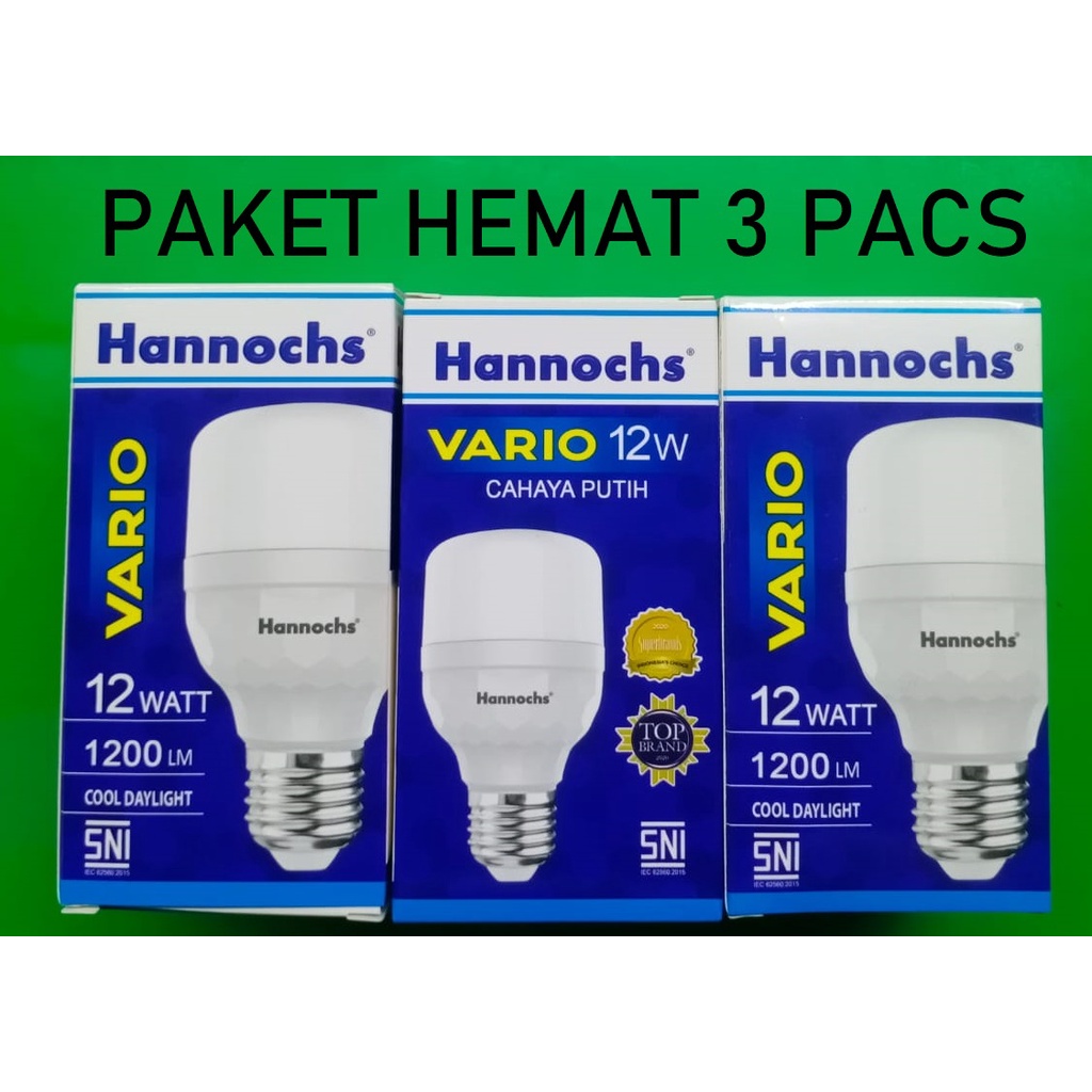 Bola Lampu Led Hannochs Vario 12 Watt Bohlam Hannochs Led Vario 12 W (PAKET HEMAT 3 PACS)