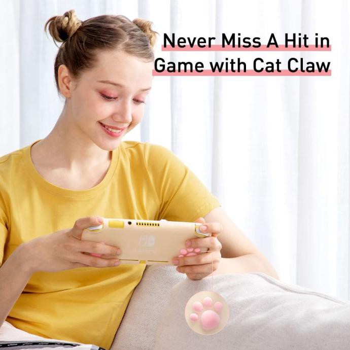 Baseus Nintendo Switch Lite Case Casing Soft Case Cat Paw - Hitam
