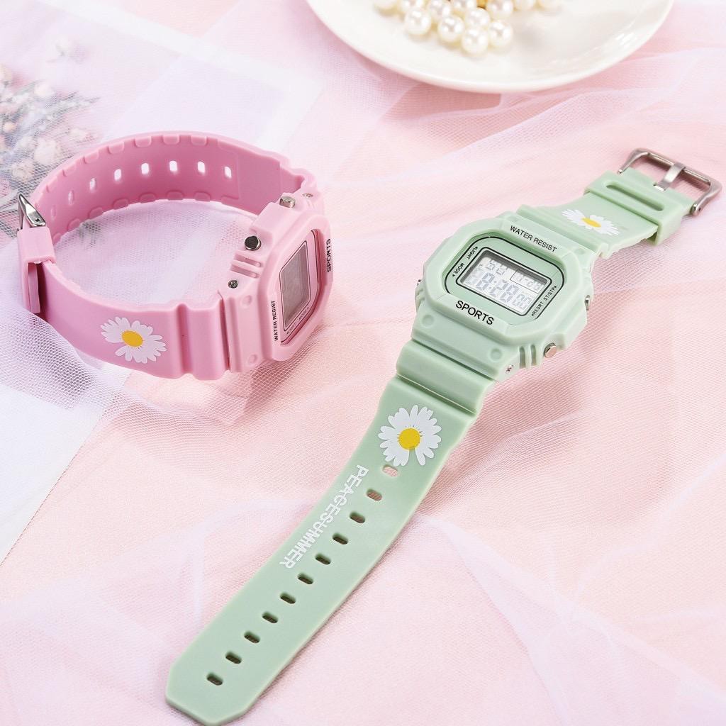 BAJ JAM TANGAN DIGITAL RUBBER PRIA BAJ WANITA SEGI DW-5600 GROSIR MURAH KARET SPORT LED MOTIF BUNGA DAN POLOS COUPLE JF052 C8