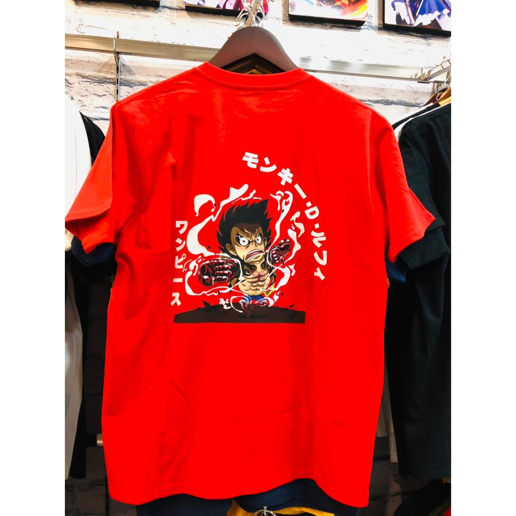 Kaos Luffy Gear 4th Chibi Red Anime Manga One Piece