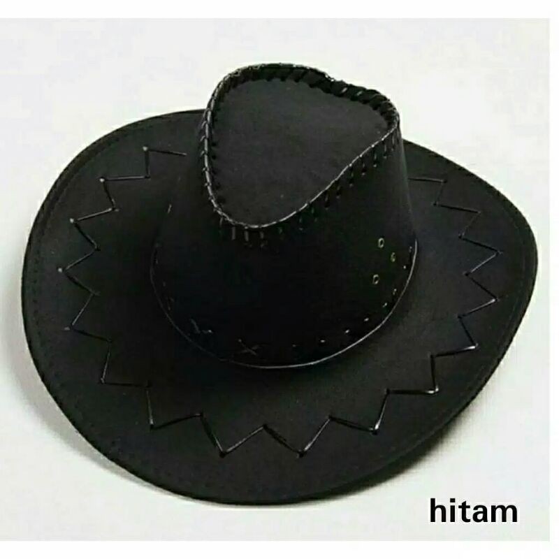 Topi Fedora Cowboy Dewasa Import