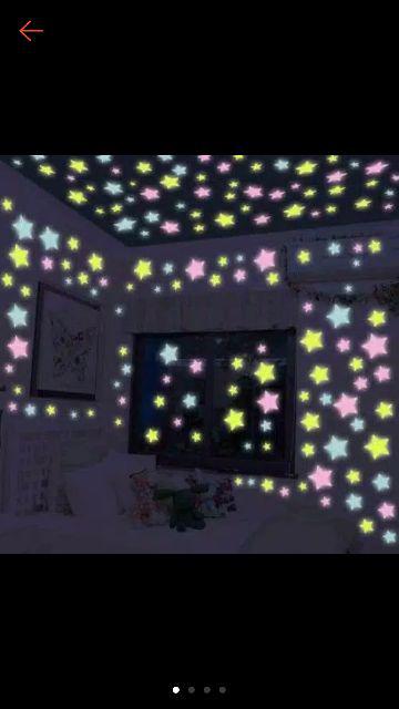 Star Wall Sticker Stiker Bintang Glow In The Dark Dinding Wallsticker Nyala Dalam Gelap Aksesoris Ka