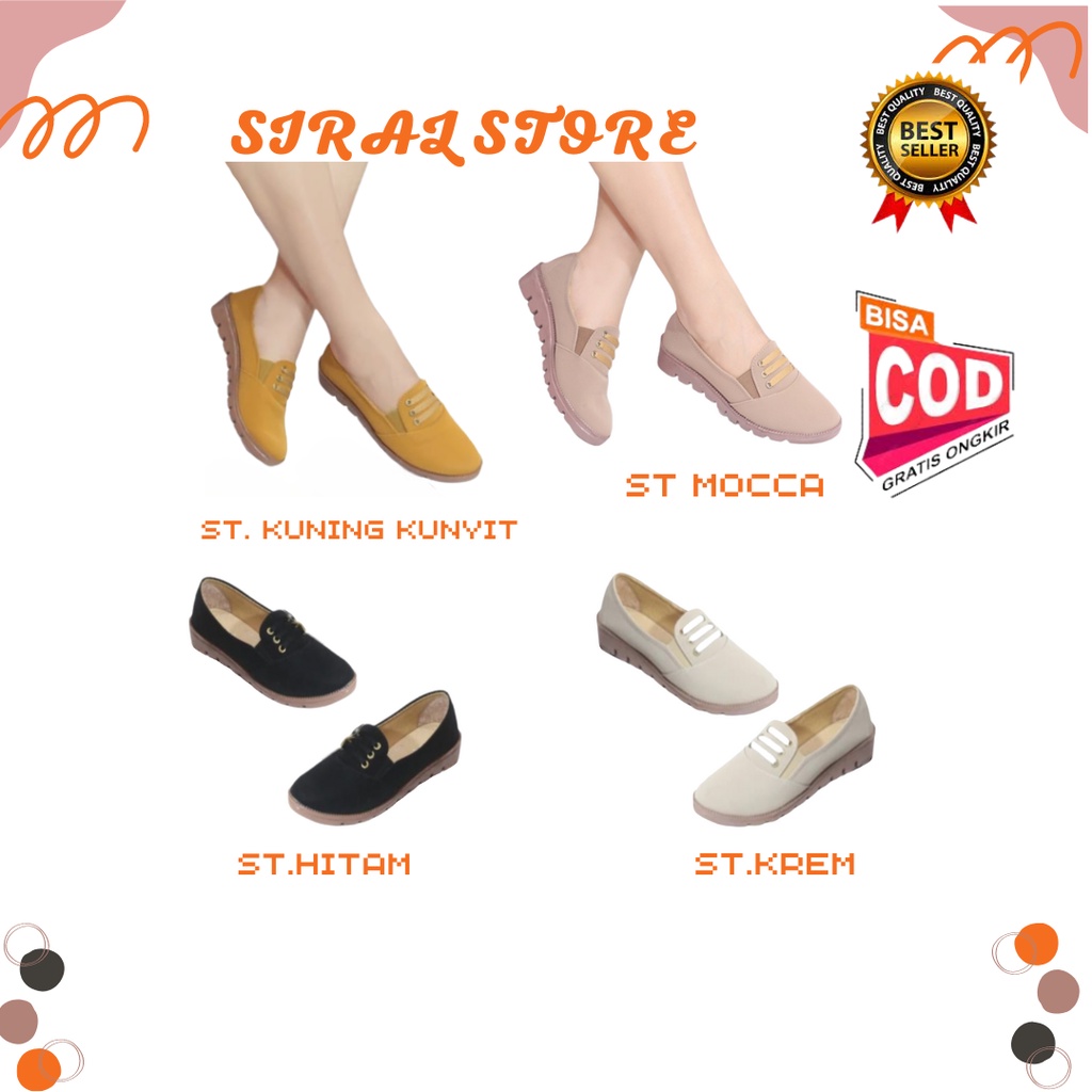 Sepatu Slip On Wanita Real Pict Cantik Murah | Sepatu Slip On Wanita Siral