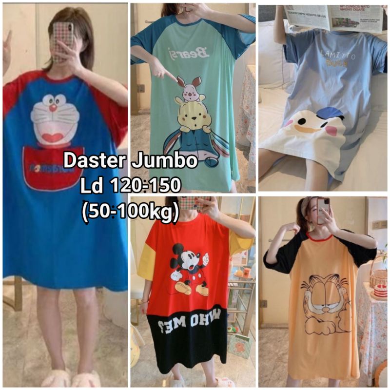 New Daster Jumbo Import/ Baju Tidur Wanita Murah / Daster Wanita Jumbo Import C08-A,B,C