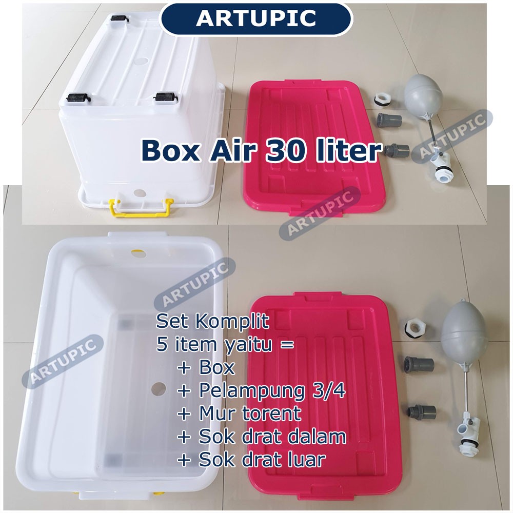 Box Air 30 Liter Regulator Penampung Torent Penurun Tekanan Air Untuk Nipple Artupic