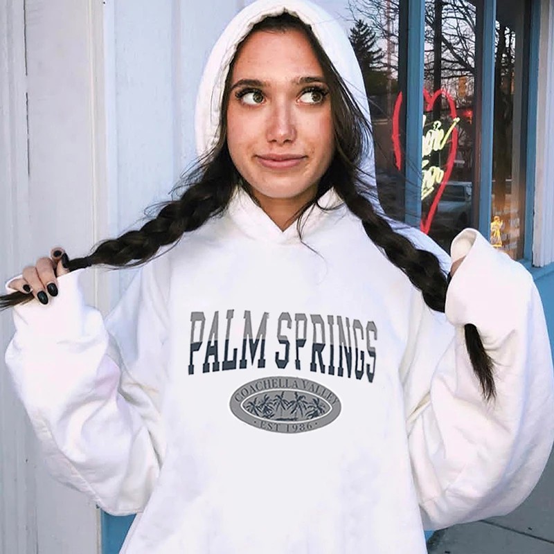 Hoodie Wanita Oversize Korean Style Xxl Murah Bahan Cotton Fleece Tebal Sweater Polos Ori Kekinian M