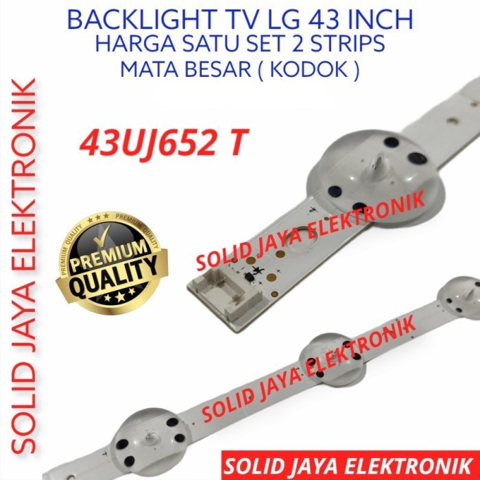 BACKLIGHT TV LED LG 43 INC 43UJ652 T 43LV640 43LV541 S 43LV640S 43UJ652T 43LV541H H ATIYLJD 43UJ 43LV LAMPU BL 10K 3V 10 MATA LENSA LED KODOK BESAR 3 VOLT LG BL LED TV 43INCH 43INC 43 IN INCH IN LG