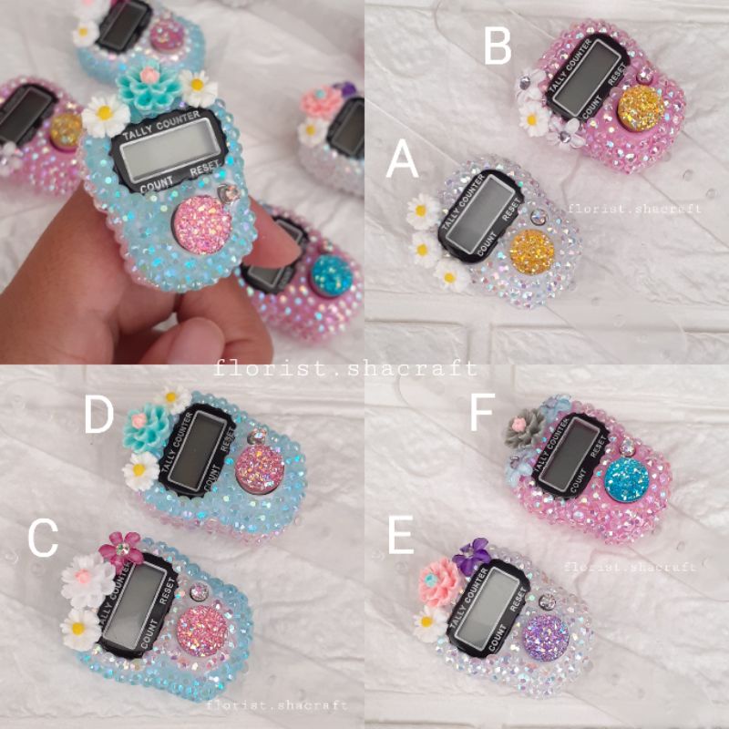 tasbih digital hias cantik swarovski mewah blink
