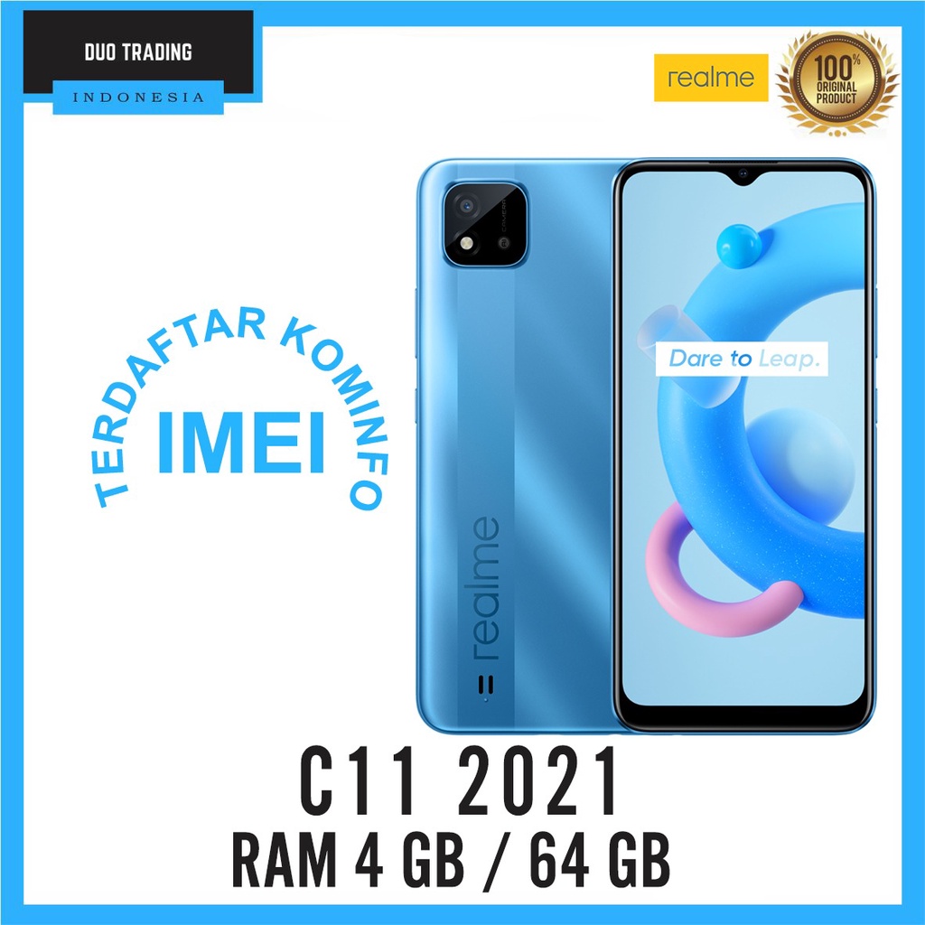 REALME C11 2021 RAM 4GB ROM 64GB GARANSI RESMI REALME C11 RAM 4/64 GB NEW SERIES