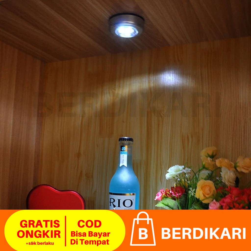 Lampu LED Tempel / Lampu Darurat LED Tempel cukup ditekan