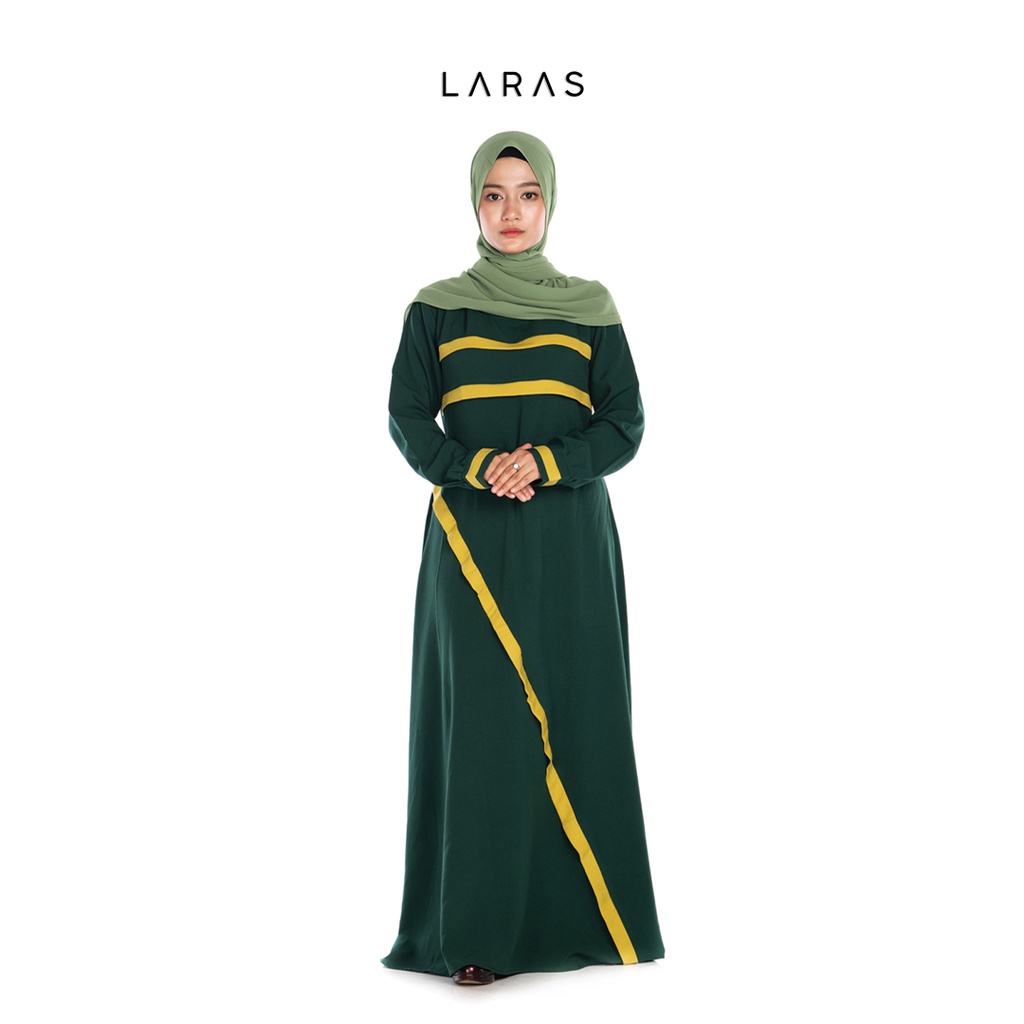 Gamis Moscrepe Premium Ori Polos Busui Friendly Pakaian Muslim Wanita Warna Hijau Botol