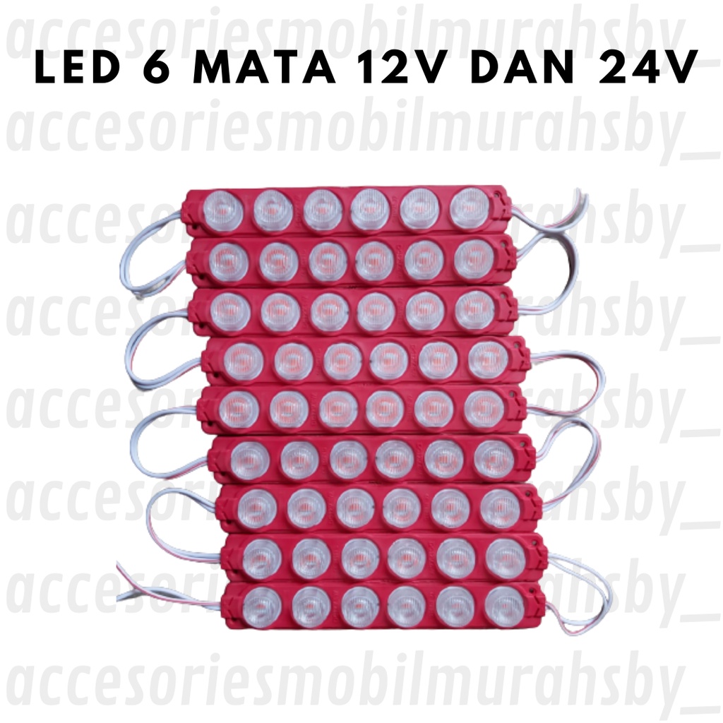 LED Modul 6 Mata 6 Watt 12V/24V Premium Super Terang Harga 5 pcs