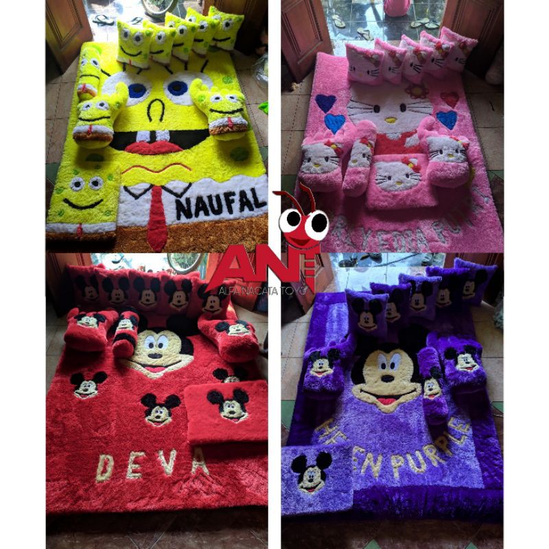 Karpet karakter fullset tebal busa 8cm