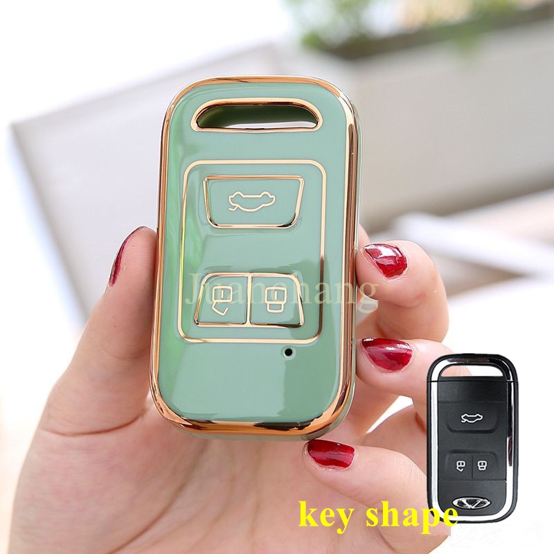 Casing Kunci Mobil 3 Tombol Bahan TPU Untuk Chery Arrizo Tiggo 3 5X 4 8 Glx 7 2019 2020