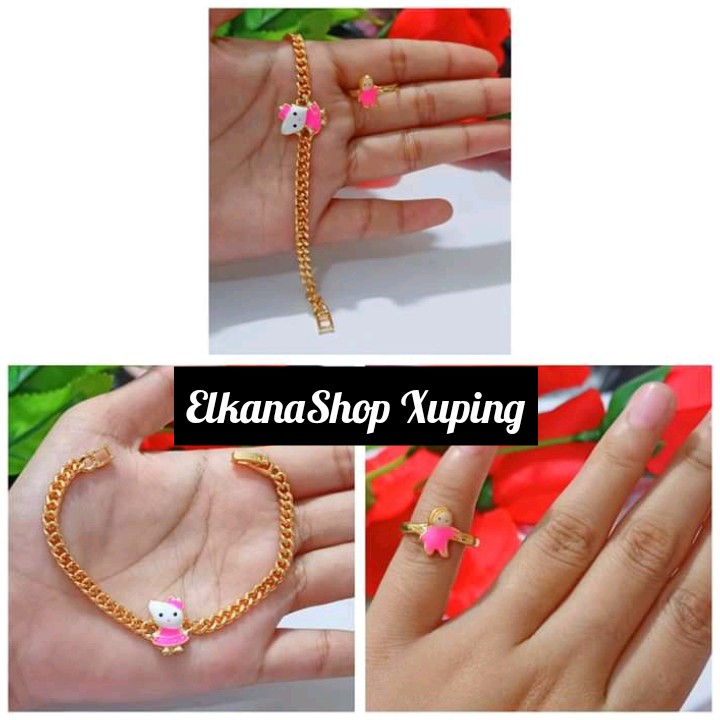 Gelang anak rantai free cincin xuping