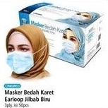 masker hijab onemed medis jilbab isi 50pcs perbox