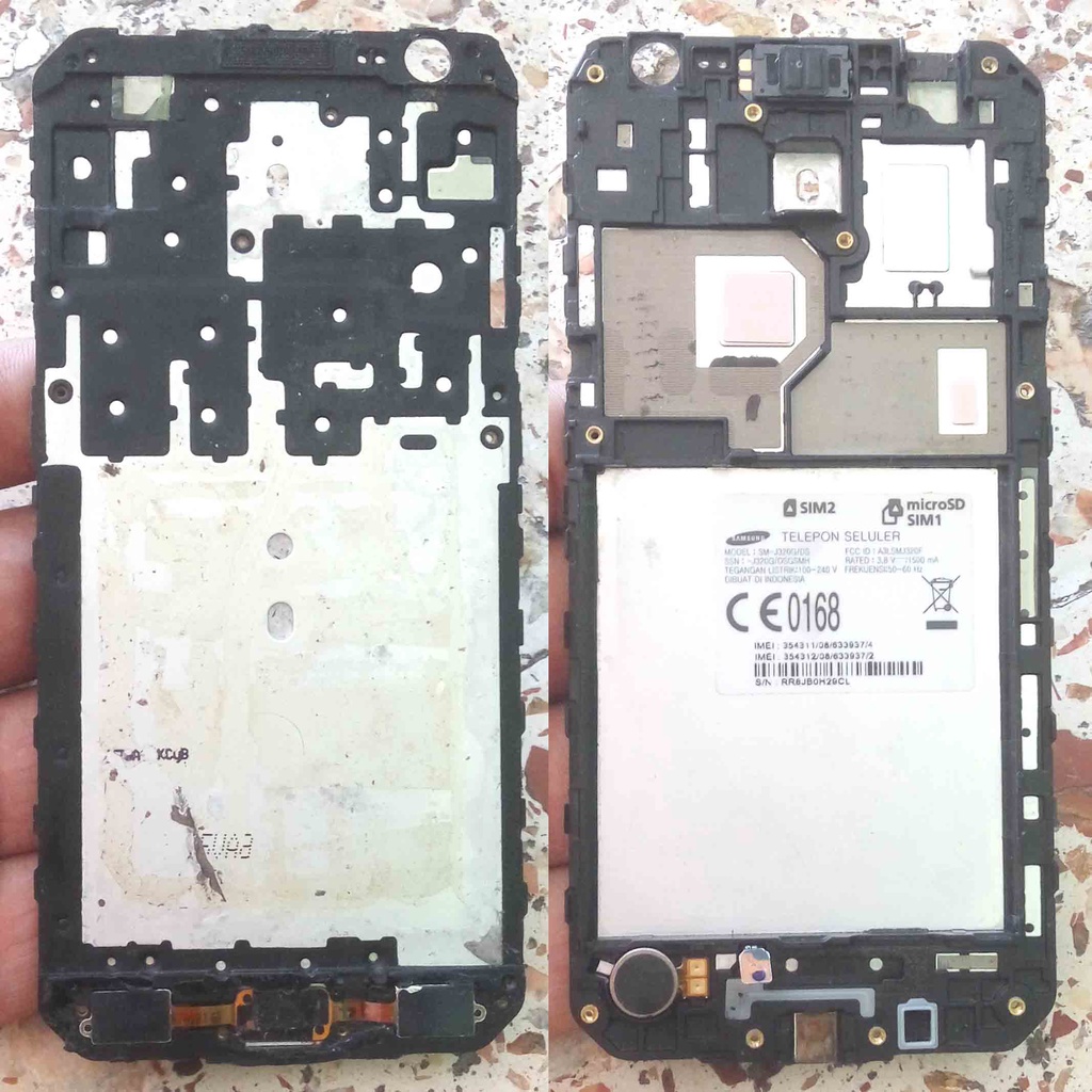 Frame Bezzel LCD Samsung Galaxy J3 2016 J320G Tulang Tatakan LCD Samsung J3 SM J320G SM-J320G DS Fle