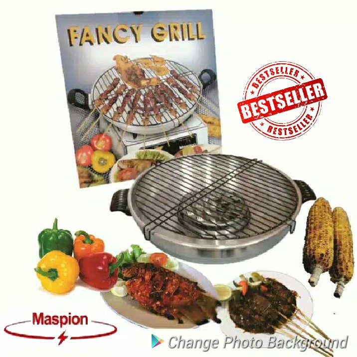 Alat Pemanggang Panggang Roti Ikan Sossis Bbq Ayam Sate Maspion Fancy Griil Panggangan