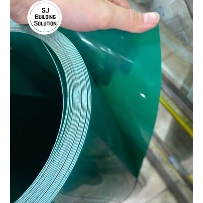 FIBER PLASTIK PENUTUP PAGAR MOTIF POLOS HIJAU HITAM BIRU PUTIH SUSU BENING PLG TEBAL 1MM
