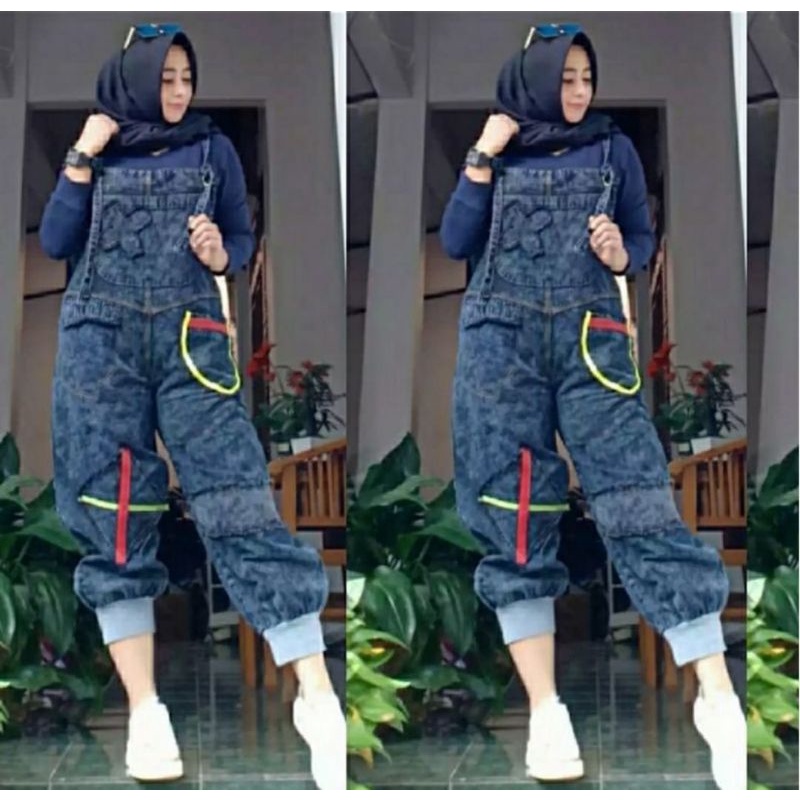 Baju Kodok Wanita Jumpsuit Jeans Laris 2022