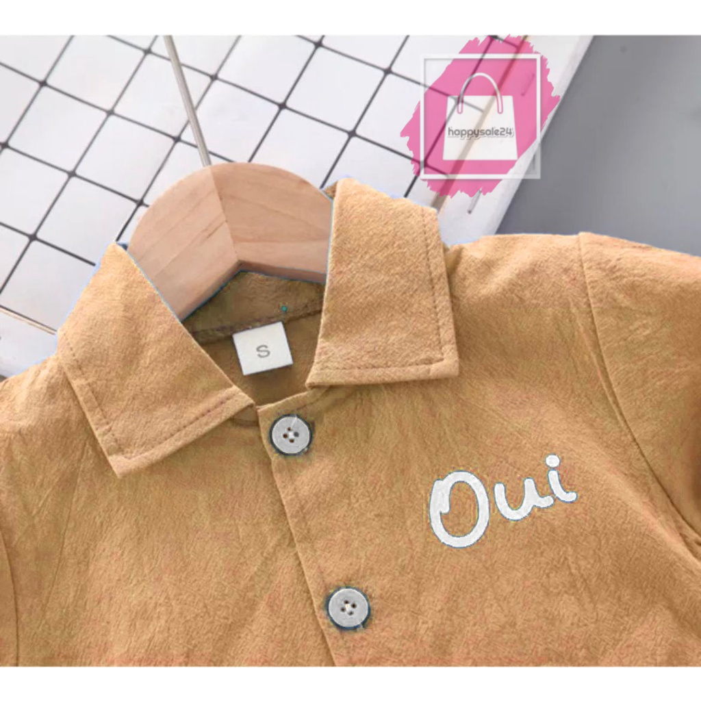 SETELAN ANAK BAHAN RAYON KEMEJA ANAK UMUR 1-5 TAHUN SETELAN OUI BAJU PAKAIAN ANAK LAKI LAKI PEREMPUAN TERBARU OUTFIT ANAK MASA KINI BAHAN ADEM NYAMAN TERMURAH