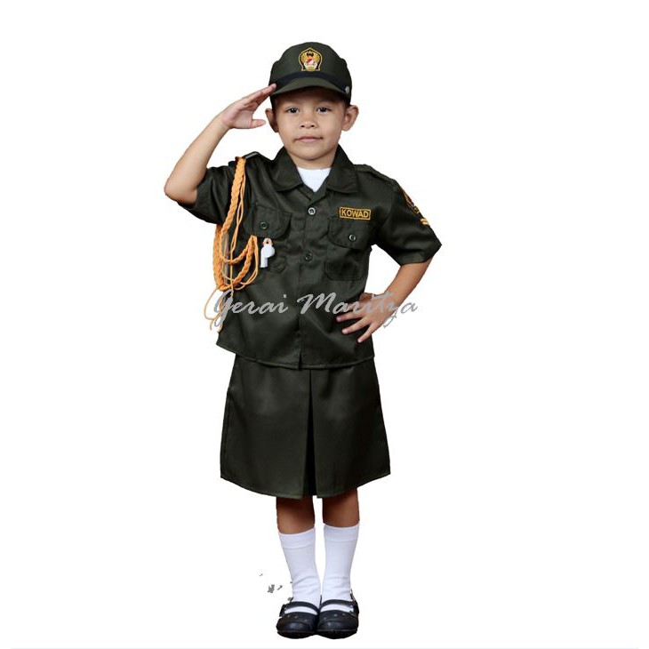 Baju Kostum Karnaval Profesi Tentara Wanita KOWAD Anak