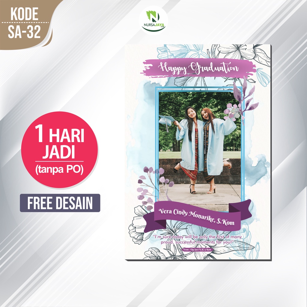 Hadiah Kado Wisuda Graduation Wedding Pernikahan  Ulang Tahun Birthday  Custom foto Murah - NW