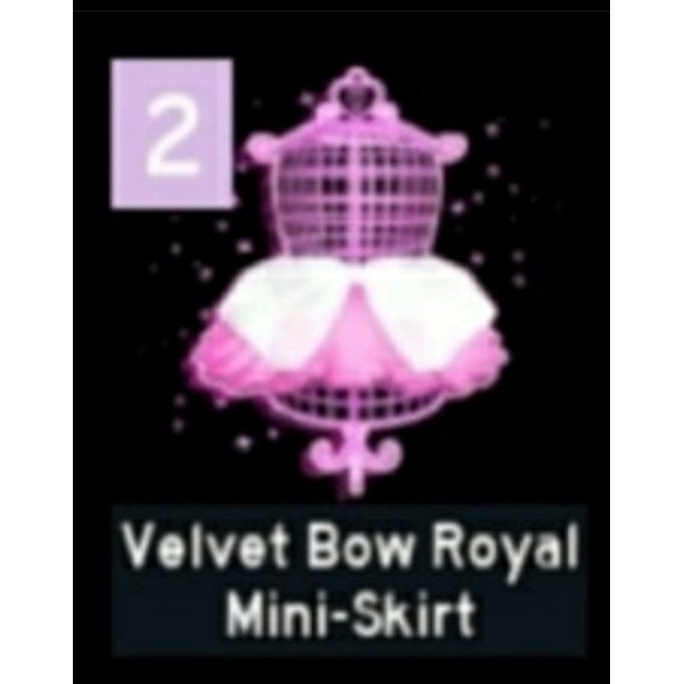 Royale High Velvet Bow Royal Mini-Skirt