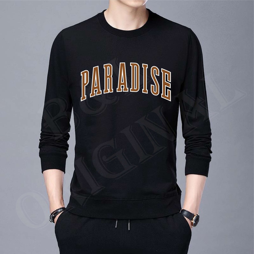 BS/COD/BAJU KAOS PARADISE/ATASAN FASHION PRIA DAN WANITA LENGAN PANJANG/GOOD QUALITY