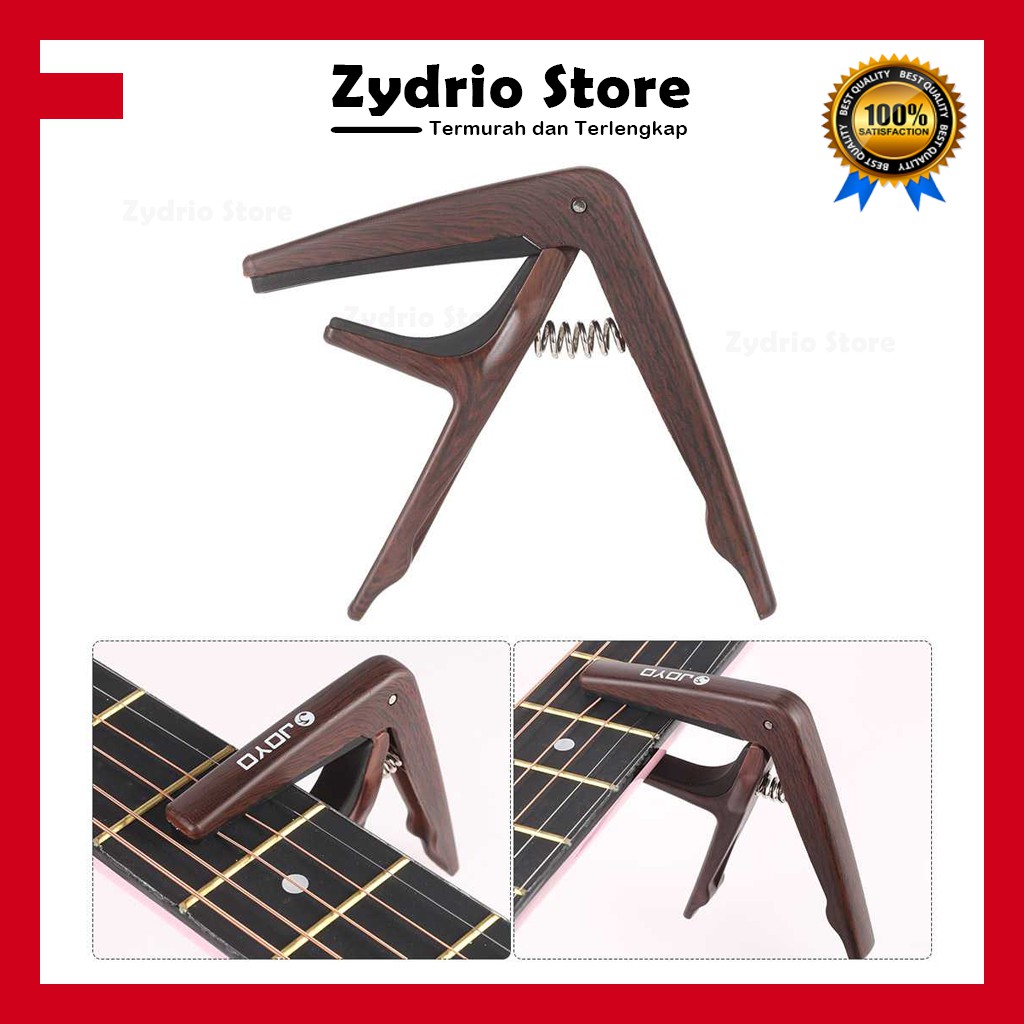 Capo Gitar Akustrik Wood Design / Guitar Capo Design Kayu String Nylon