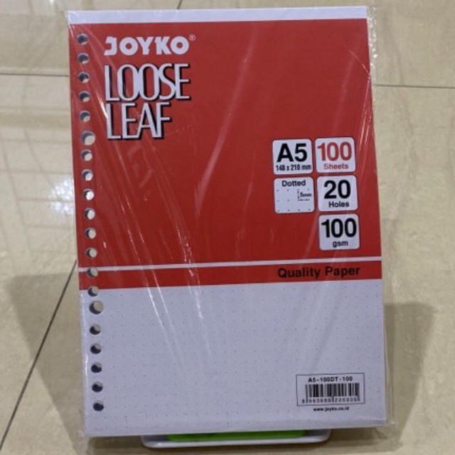 

Loose Leaf A5 Dot Dotted 100 lembar / Kertas Binder File Titik Bintik A5-100DT-100 Joyko
