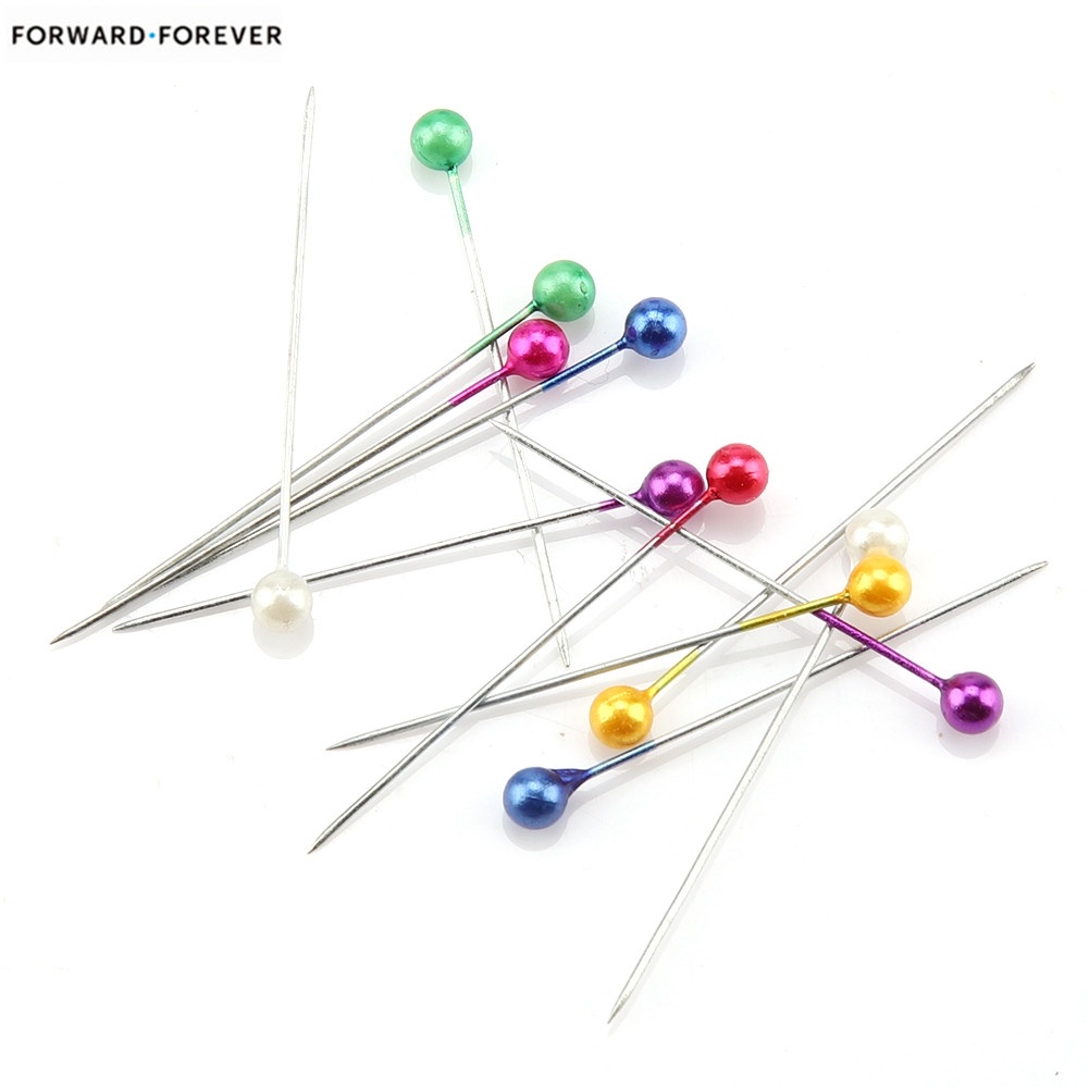 40pcs mixed color fashion pearl mini brooch scarf shawl pin