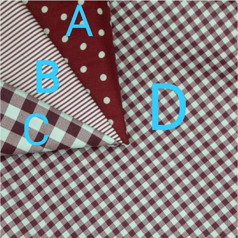 Kain katun jepang motif maroon/bahan katun jepang design