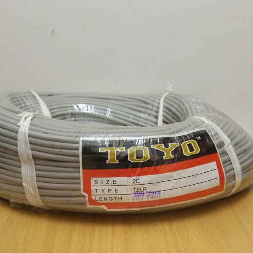 Kabel Telepon 2C 100 yard Telpon isi 2 Jalur Internet Sarang Burung Walet Tweeter Sound Kawat Suara Ekstension