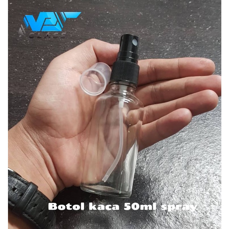 botol kaca 50ml spray / botol spray 50ml kaca / botol kaca 50ml spray hitam