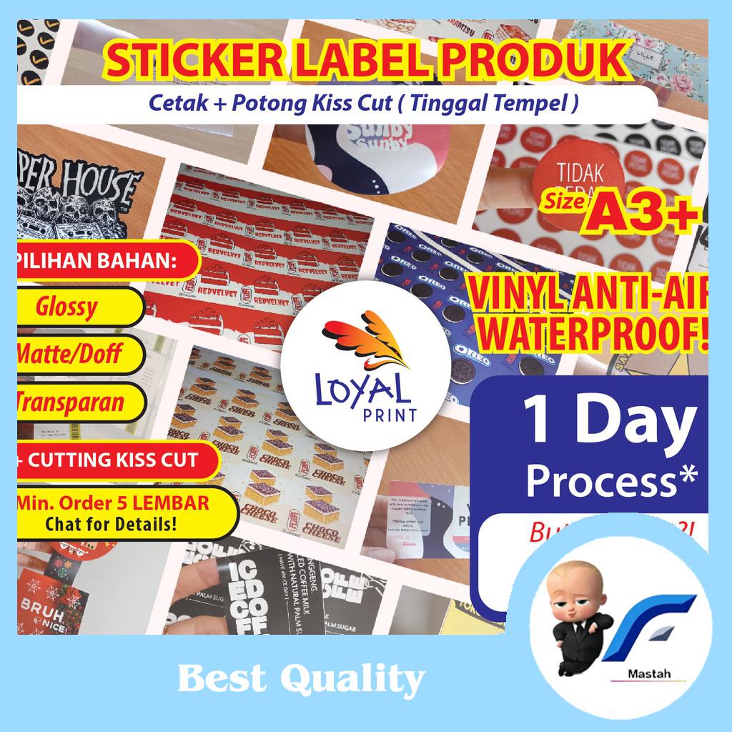 

FZR DIGIPRINT (REGULAR) Cetak Stiker Waterproof + Cutting / Label Kemasan Produk / Stiker Kemasan