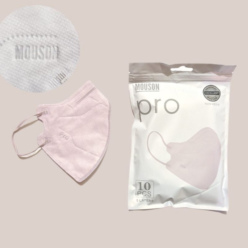 MASKER MOUSON PRO KN95 WHITE GREY