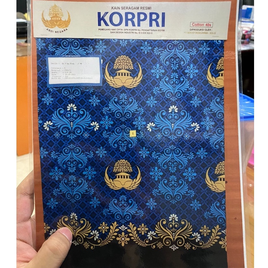 Kain Batik KORPRI MOTIF BARU 40s &amp; 50s - Tahun 2022 / Original Cotton / Seragam Batik Korpri PNS / Lebar 115 Meter