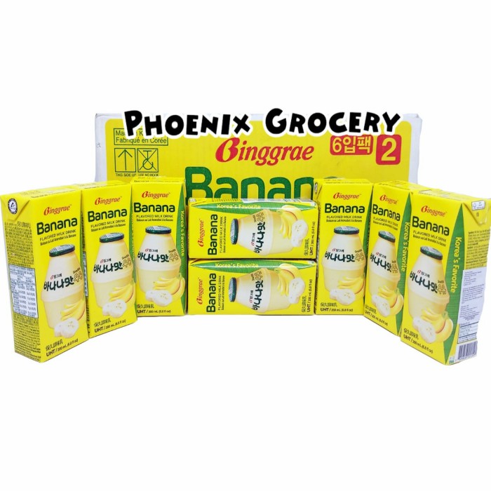 

Kkeanashop Binggrae Susu Korea Rasa Banana 1Dus Isi 24 Ktk @200Ml