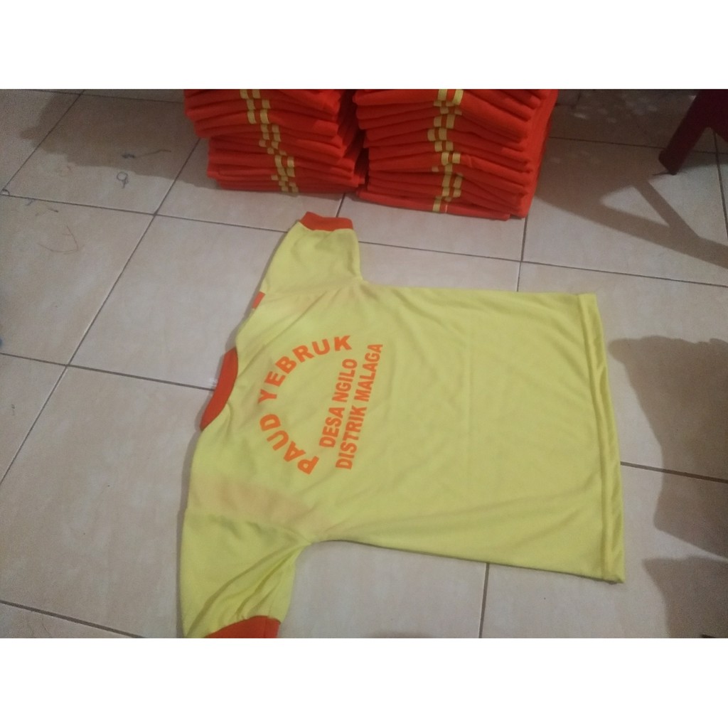 BAJU STELAN OLAHRAGA ANAK TK (PENDEK-PENDEK)