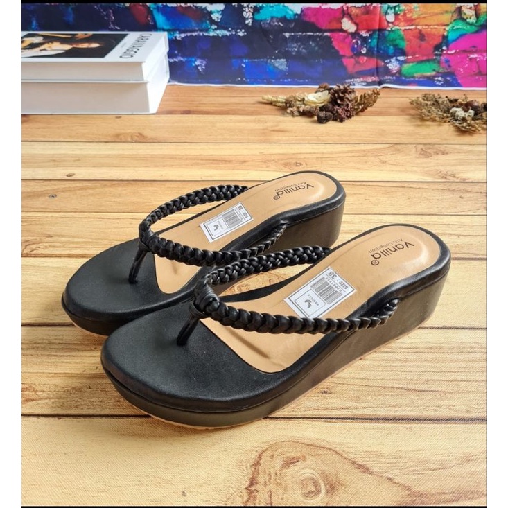 ABBUSHOES PH 14 wedges kepang jepit sol karet asmiranda 5cm