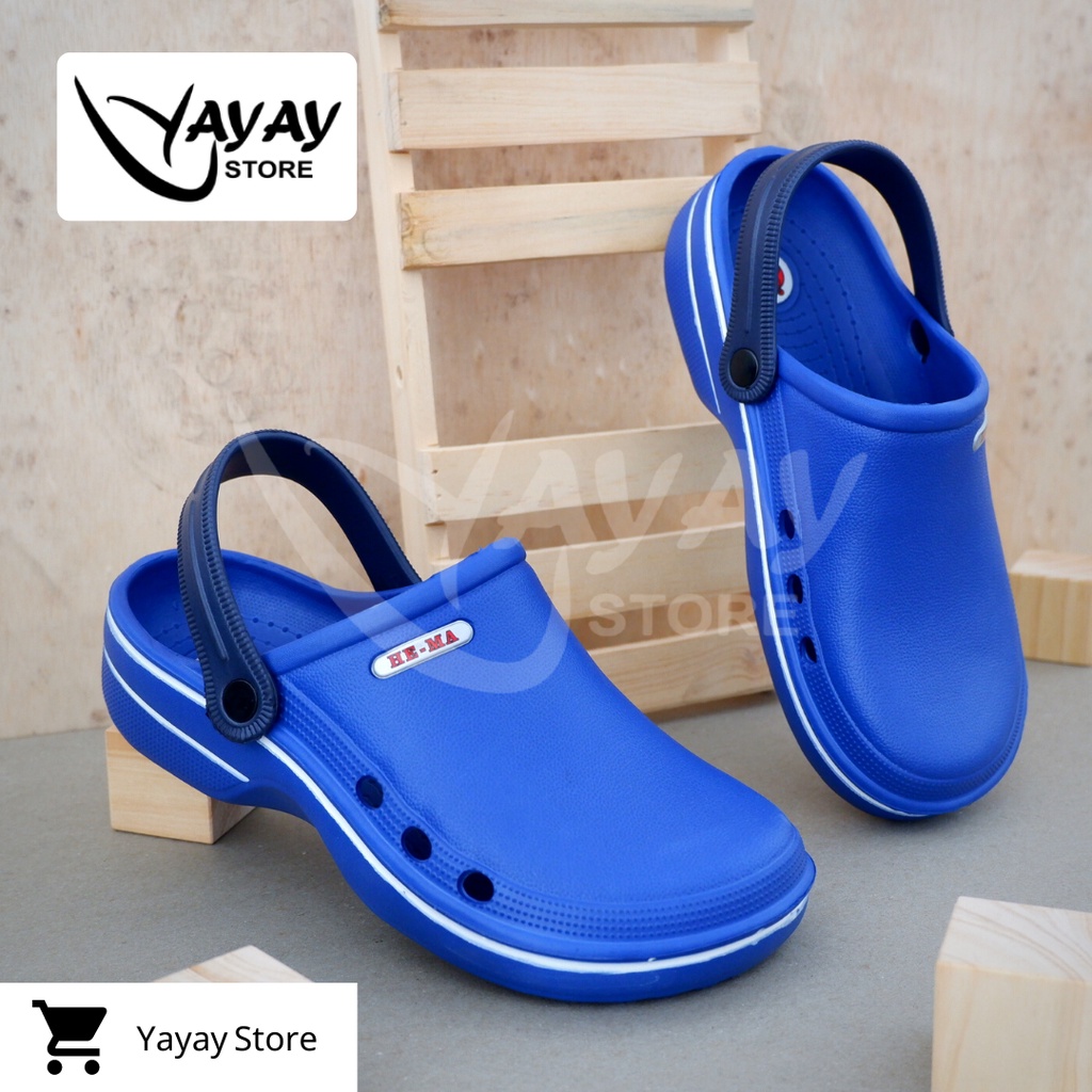 Sepatu Sandal Model Crocs Sandal Kodok Nyaman Sandal HE-MA Sandal Kamar Mandi Antislip Sandal Rumah Baim Perawat