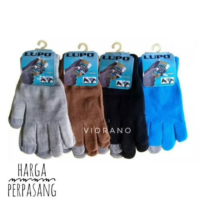 Sarung Tangan Motor TouchScreen Rajut Smart Phone Warna Polos Unisex Pria Wanita Hand Gloves Igloves