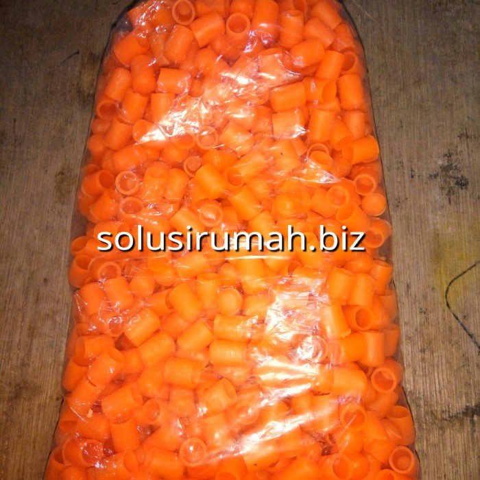 KAKI KARET BULAT 9MM(3/8)*T14MM ORANGE MASUK LUAR PIPA SS GELAS /1bj